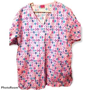 Cute women's scrub top. Size 2X